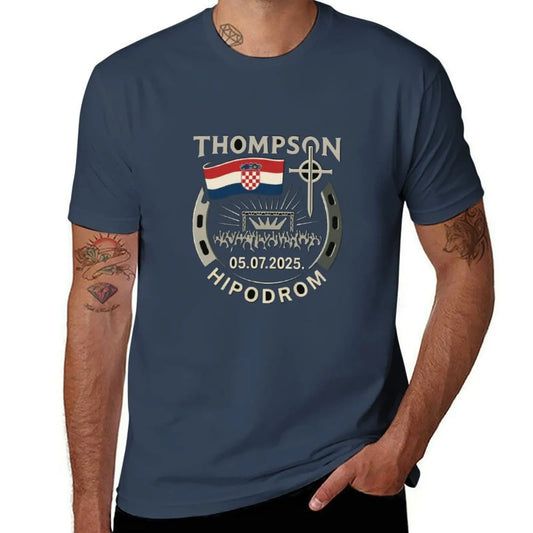 Thompson Hipodrom Zagreb Gold Edition T-Shirt Blanks Rapper Graphic Tees Basketball Graphic Tees Men'S T-Shirt