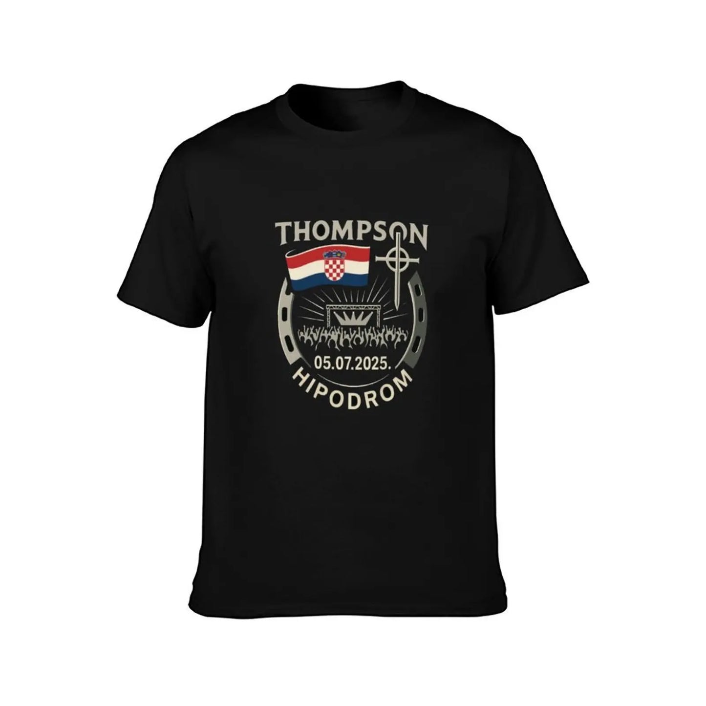Thompson Hipodrom Zagreb Gold Edition T-Shirt Blanks Rapper Graphic Tees Basketball Graphic Tees Men'S T-Shirt