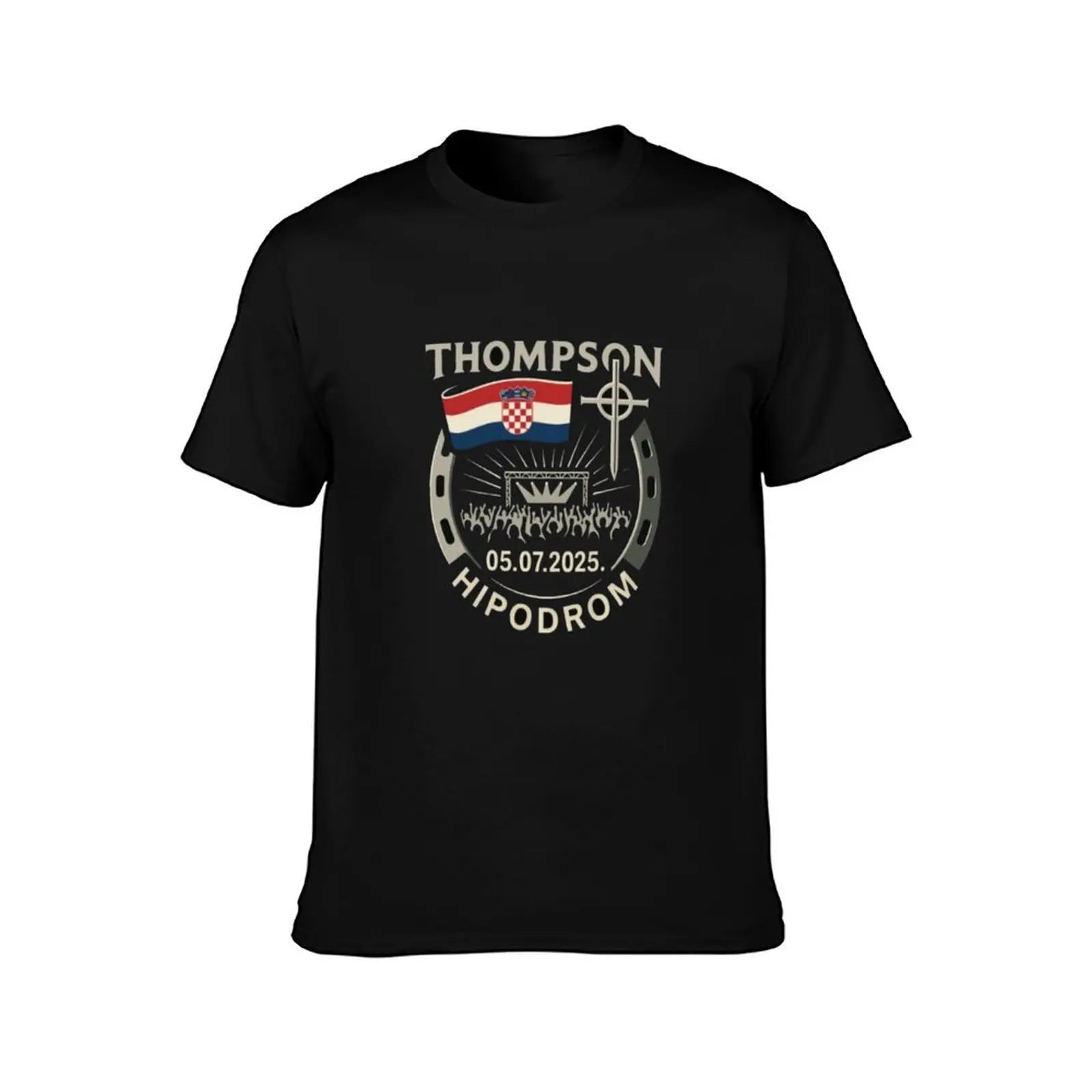Thompson Hipodrom Zagreb Gold Edition T-Shirt Blanks Rapper Graphic Tees Basketball Graphic Tees Men'S T-Shirt